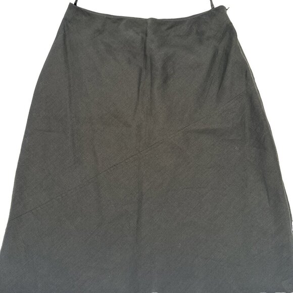 Linen A Line Skirt black Banana Republic size 8 womans - Picture 3 of 5